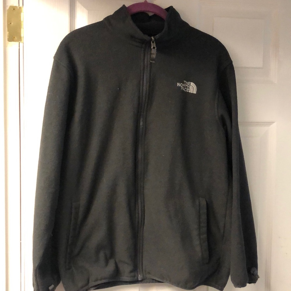 Boys size XL fleece full zip sweatshirt charcoal.